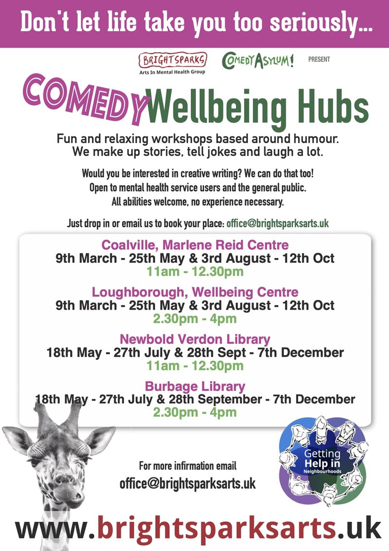 Comedy Wellbeing Hubs 2023 - Click to enlarge the image set