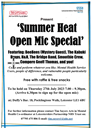 Summer Heat Open Mic Special