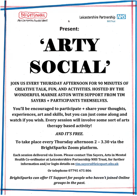 Arty Social - Thursdays, 2pm