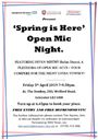 Spring Is Here - OPEN MIC
